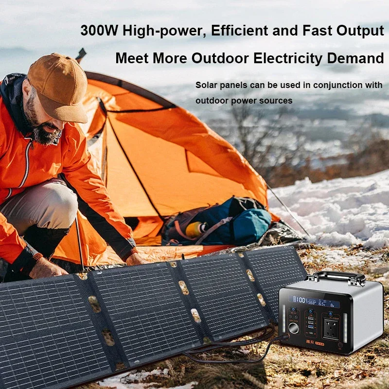 300W Foldable Solar Panel Kit 18V/5V Battery Charger Portable Folding Flexible Solar Panels for Outdoor Camping Power Station - AliExpress - Image 2