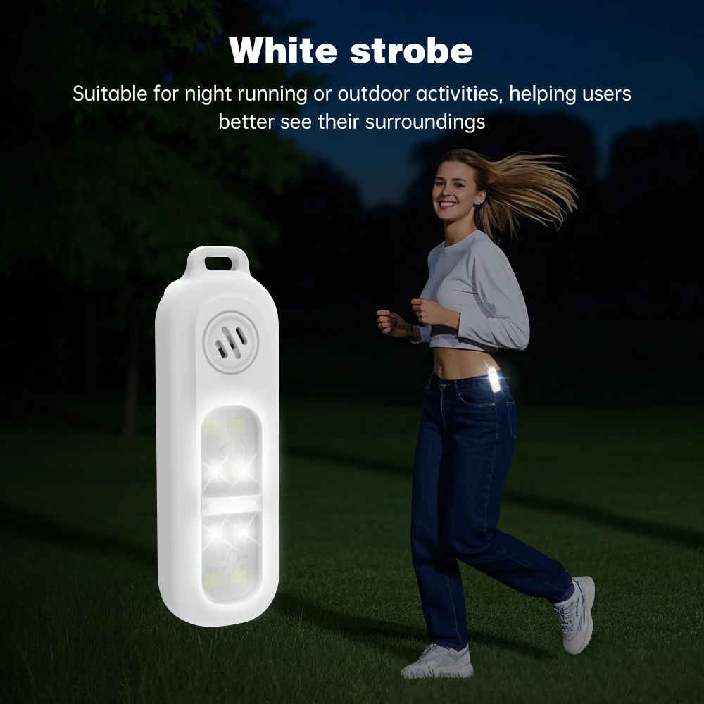 Personal Safety Alarm Keychain 130dB for Women USB Rechargeable Protection Emergency LED Light Alarm for Night Running Outdoor - AliExpress - Image 4