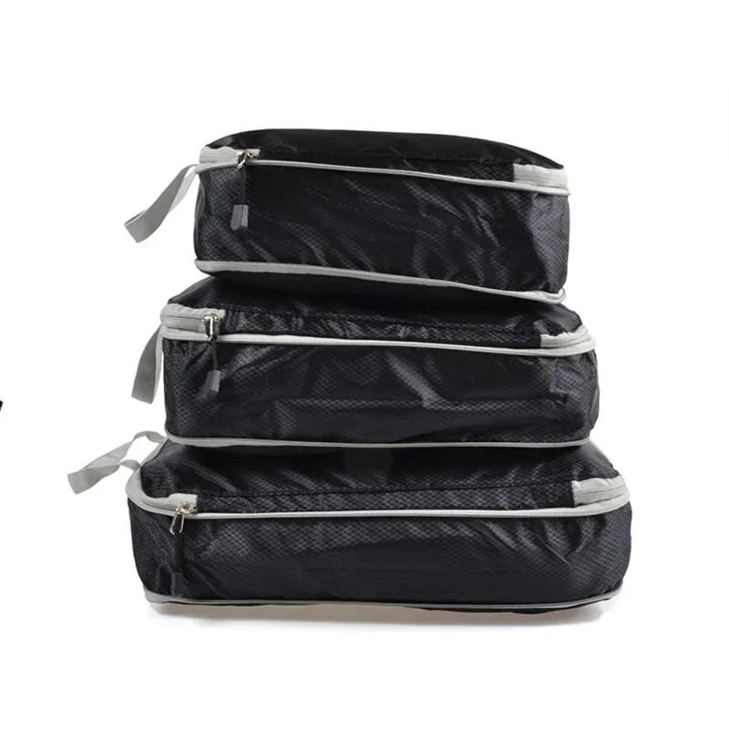 3PCS Compressed Packing Cubes Travel Storage Organizer Set Mesh Visual Luggage Portable Convenient Lightweight Suitcase Bag NEW - AliExpress - Image 3