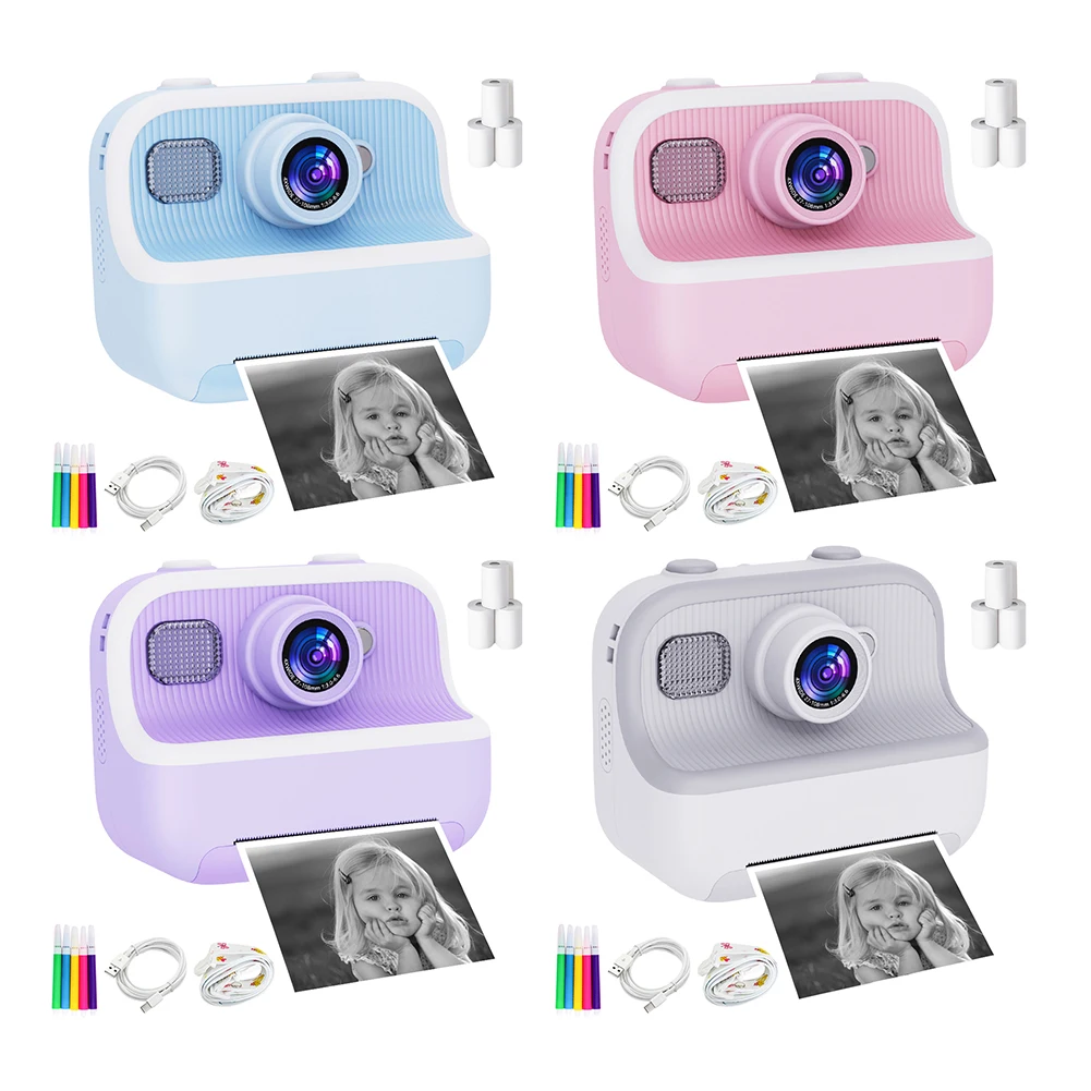 Kids Mini Instant Print Camera 2.4 Screen Digital Photo Camera Toy HD 1080P Video Thermal Print Camera with 3 Rolls Print Paper - AliExpress - Image 5