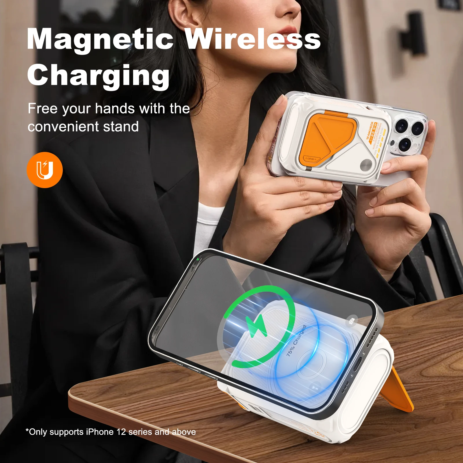 6-in-1 multifunctional power bank magnetic magnetic adsorption for wireless charging, 10000 mAh phone holder 22.5W fast charging - AliExpress - Image 4