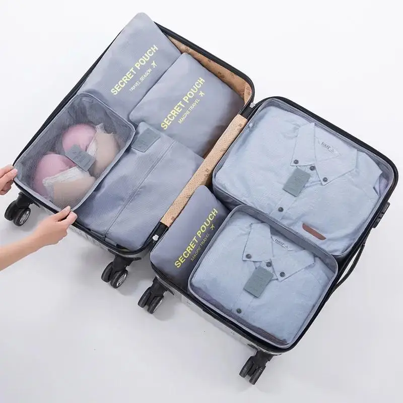 2025 6 PCS Travel Storage Bag Set For Clothes Tidy Organizer Wardrobe Suitcase Pouch Unisex Multifunction Packing Cube Kit - AliExpress - Image 3