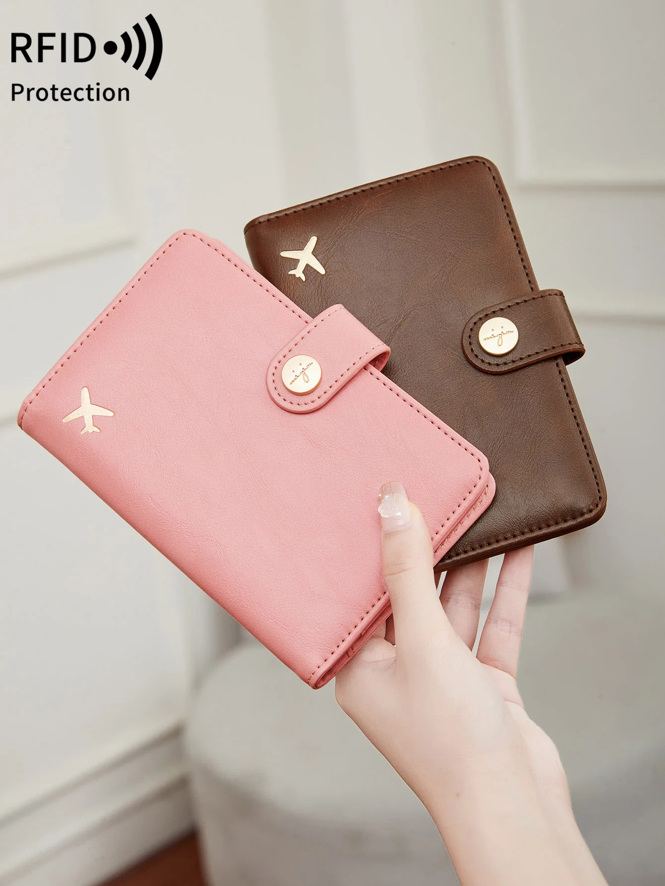 Minimalist and fashionable RFID passport clip multifunctional PU leather wallet case ID card credit card holder travel accessory - AliExpress 1524 - Image 5
