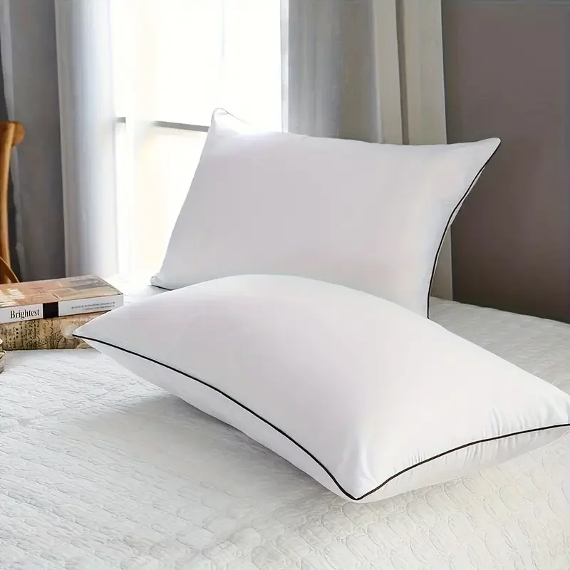 Bed Pillows Set of 2, Cooling and Supportive Full Pillow 2 Pack for Side and Back Sleepers,Hotel Collection Sleeping Pillows - AliExpress - Image 3