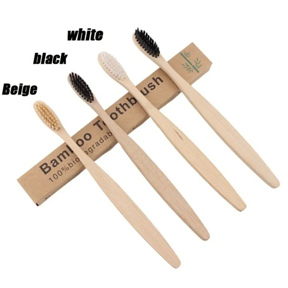 5/10Pcs Wooden Toothbrush Eco-Friendly Rainbow Bamboo Handle Soft Fibre Toothbrush Biodegradable Teeth Brush Solid Toothbrush - AliExpress - Image 6