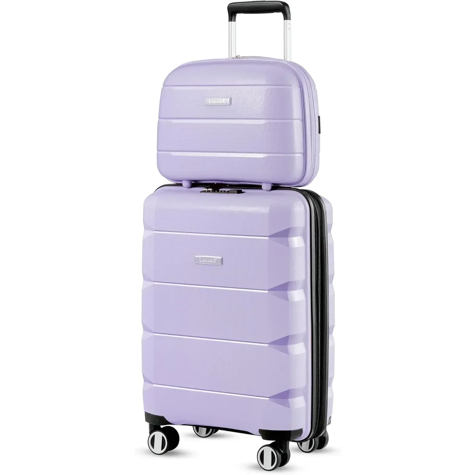 2pcs LUGGEX Carry on Luggage with Spinner Wheels, Lightweight Suitcase 2 Piece, Expandable (Pink, 14/20) - AliExpress - Image 2