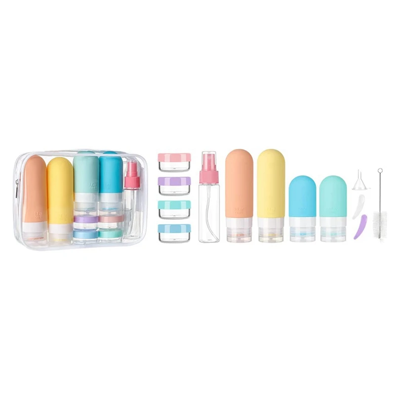 16 Pack Travel Bottles Set -Approved Leak Proof Silicone Squeezable Containers For Toiletries, Conditioner - AliExpress - Image 2