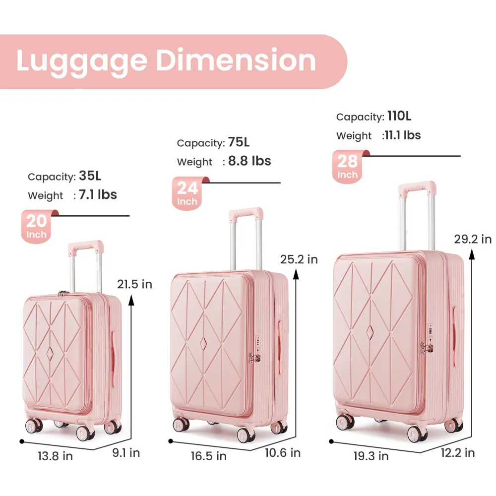 Luggage Sets 3 Piece Expandable Carry on Luggage with TSA Lock Airline Approved 100% PC Hard Shell and Lightweight Suitcase - AliExpress - Image 5