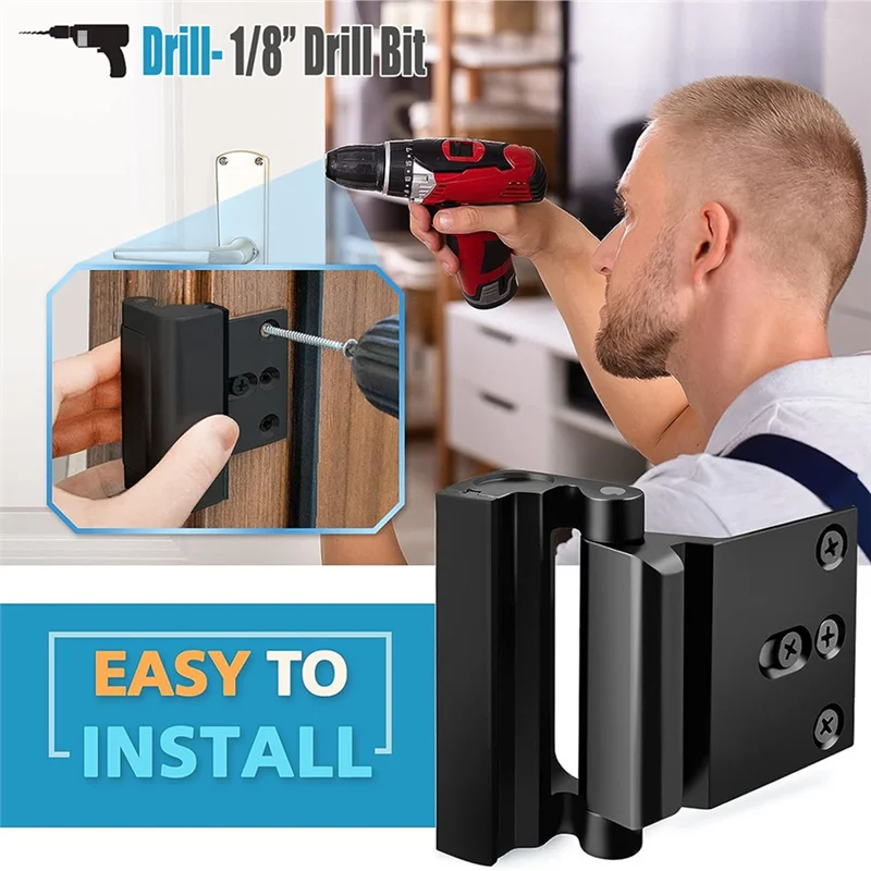 Home Security Door Lock Home Reinforcement Door Lock Device Lock Childproof Door Reinforcement Lock C - AliExpress - Image 3