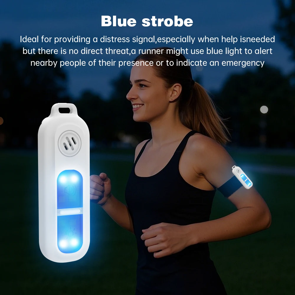 Personal Safety Alarm Keychain 130dB for Women USB Rechargeable Protection Emergency LED Light Alarm for Night Running Outdoor - AliExpress - Image 3