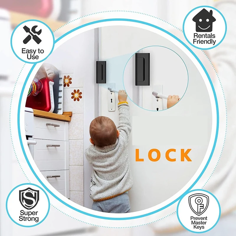 Home Security Door Lock Home Reinforcement Door Lock Device Lock Childproof Door Reinforcement Lock A - AliExpress - Image 4