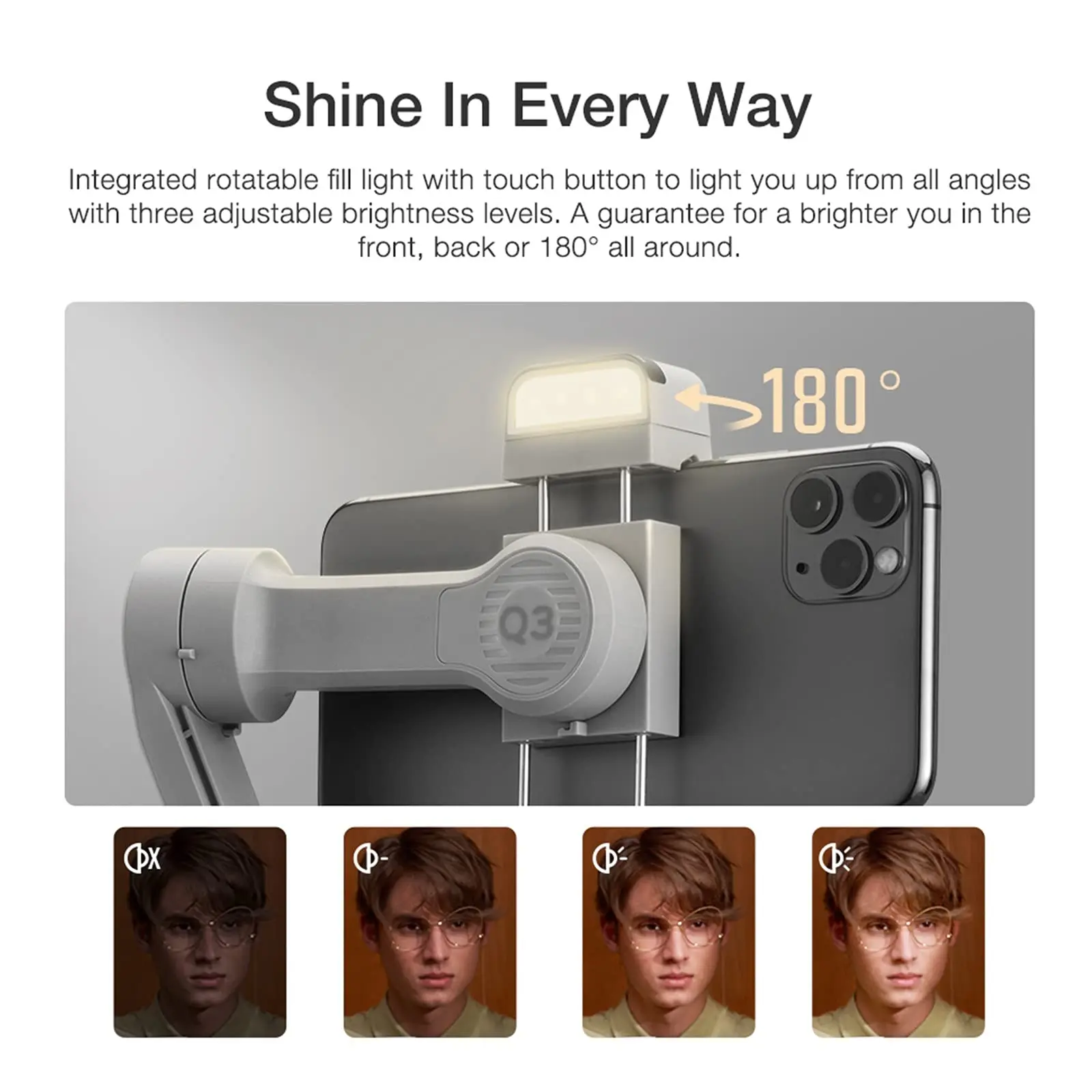 Zhiyun Smooth-Q3 Gimbal Stabilizer for Smartphone Android Cell Phone iPhone for Tiktok YouTube Vlog Video Object Tracking - AliExpress - Image 5