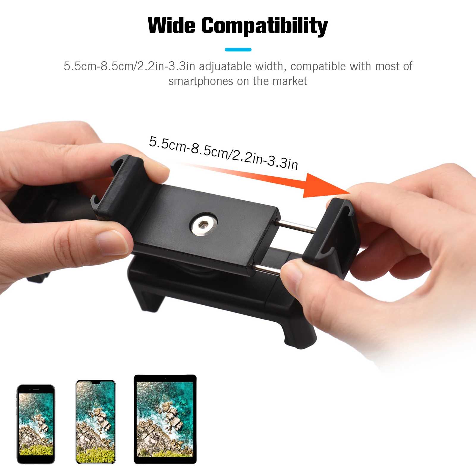 Smartphone Video Kit Including Universal Phone Tripod Mount with Dual Phone Holders 4 Cold Shoe Mounts + Desktop Tripod for Vlog - AliExpress - Image 6