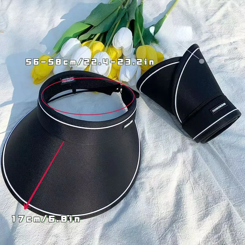 UV Protection Foldable Solid Color Visor Cap Adjustable Breathable Sun Hat For Women Men Summer Travel Sport Hiking Golf Dad Hat - AliExpress - Image 6