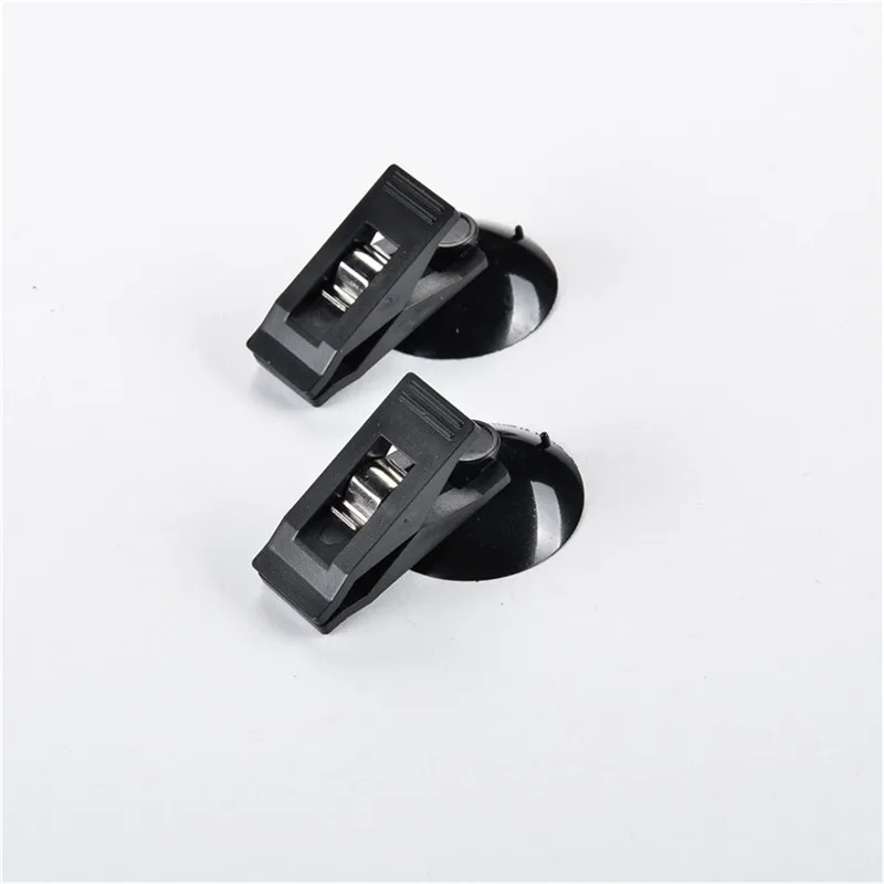 2pcs Car Interior Window Clip Mount Black Suction Cap Clip Plastic Sucker Removable Holder For Sunshade Curtain Towel Ticket - AliExpress - Image 2