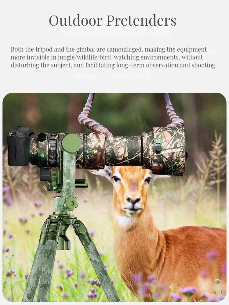 Sirui CT3204 0utdoor Camouflage CarbonFiber Tripod Kit CT-3204 CH20 for DSLR & Telephoto LensWildlife/Bird Photography - AliExpress 44 - Image 3