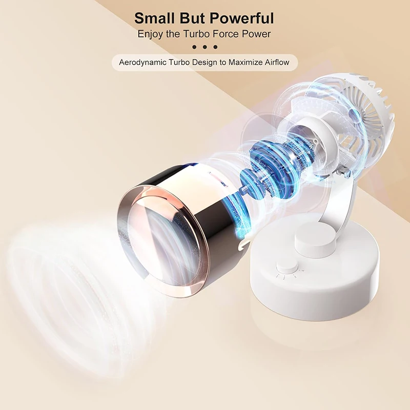 4000mAh Portable Ultra-quiet Desktop Small Fan 4 Speed Adjustable Is Very Suitable For Home Bedroom Office Dormitory Travel - AliExpress - Image 4