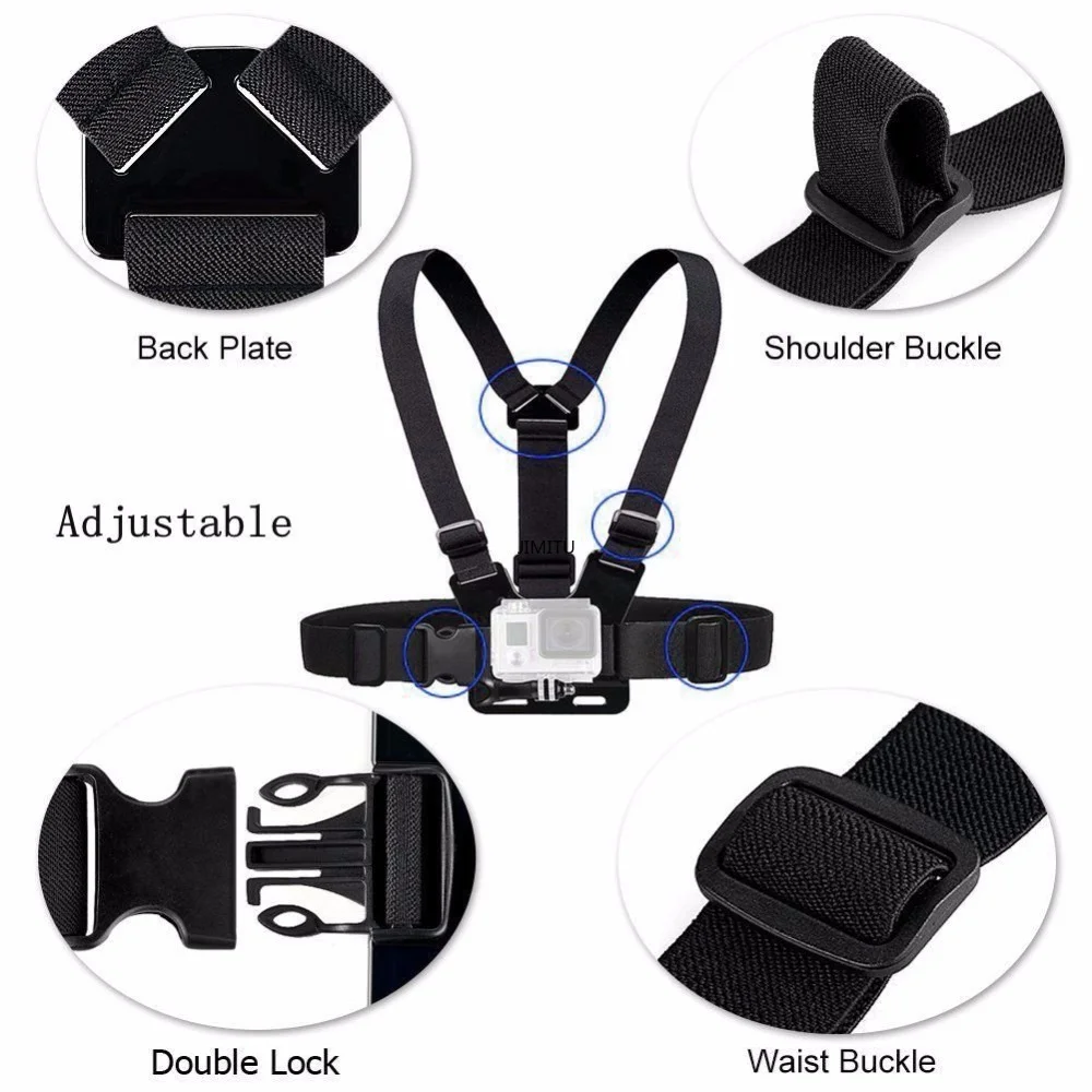 Chest Strap Mount Belt Headband for Gopro Hero 12 11 9 8 7 Action Camera Head Harness Support Holder for Go Pro Pov Accessories - AliExpress - Image 5
