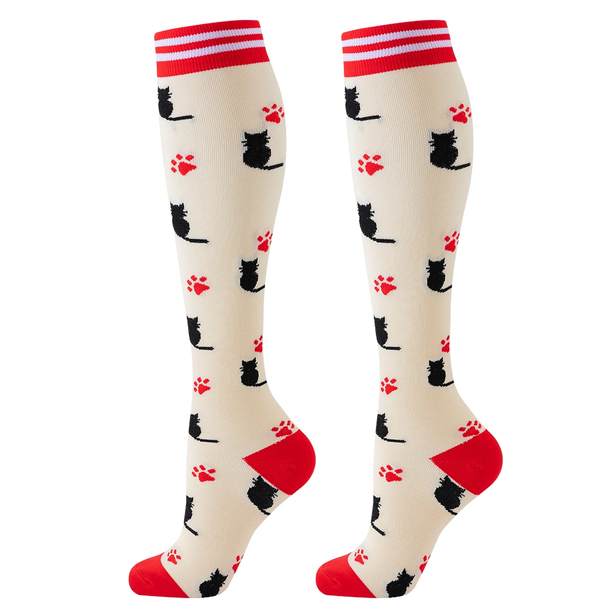 5 Pairs Cat Compression Socks Nurse Compression Socks Sport Knee High compression stocking - AliExpress - Image 4