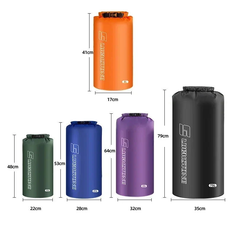 8/15/25/35/75L Waterproof Dry Bag Sack Ultralight Drifting Swimming Clothes Storage Bag Rafting Kayaking Sport Bag - AliExpress - Image 2