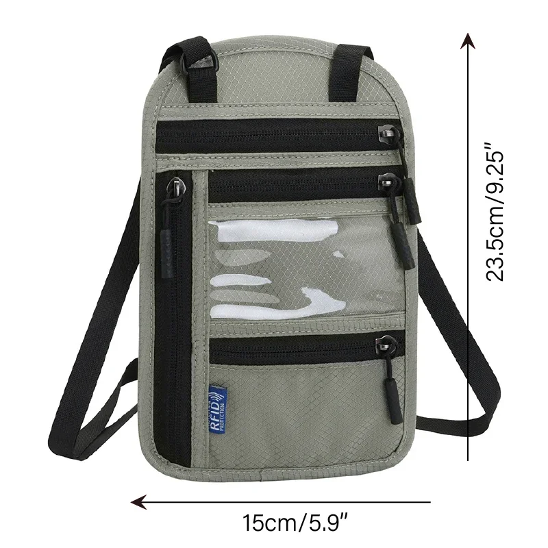 Travel Pouch Neck Wallet Family Passport Holder Organizer Case with RFID Blocking Multi-Pockets Passport Document Credit Case - AliExpress 1524 - Image 6