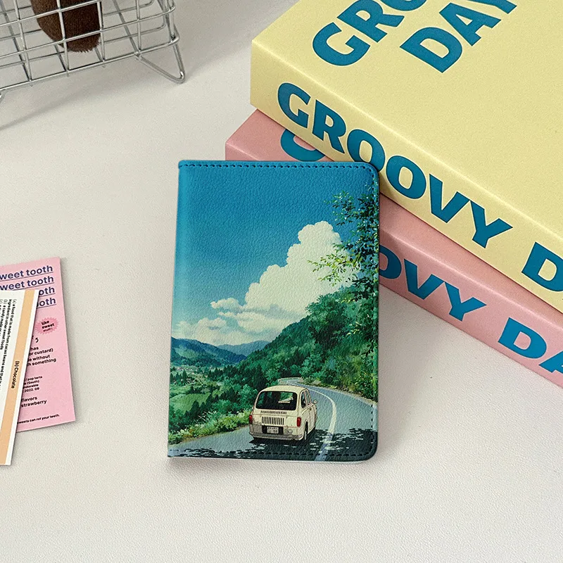 Japanese Anime Passport Cover Aestheticism Film Stills Passport Wallet Women Travel Essentials Bank Card Ticket Passport Holder - AliExpress 1524 - Image 5