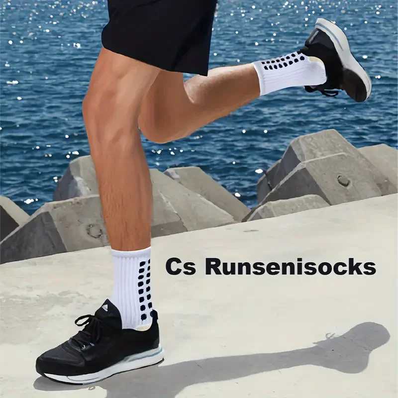 5/6 Pairs Men's Athletic Crew Socks Performance Thick Cushion Running Compression Socks - AliExpress - Image 4