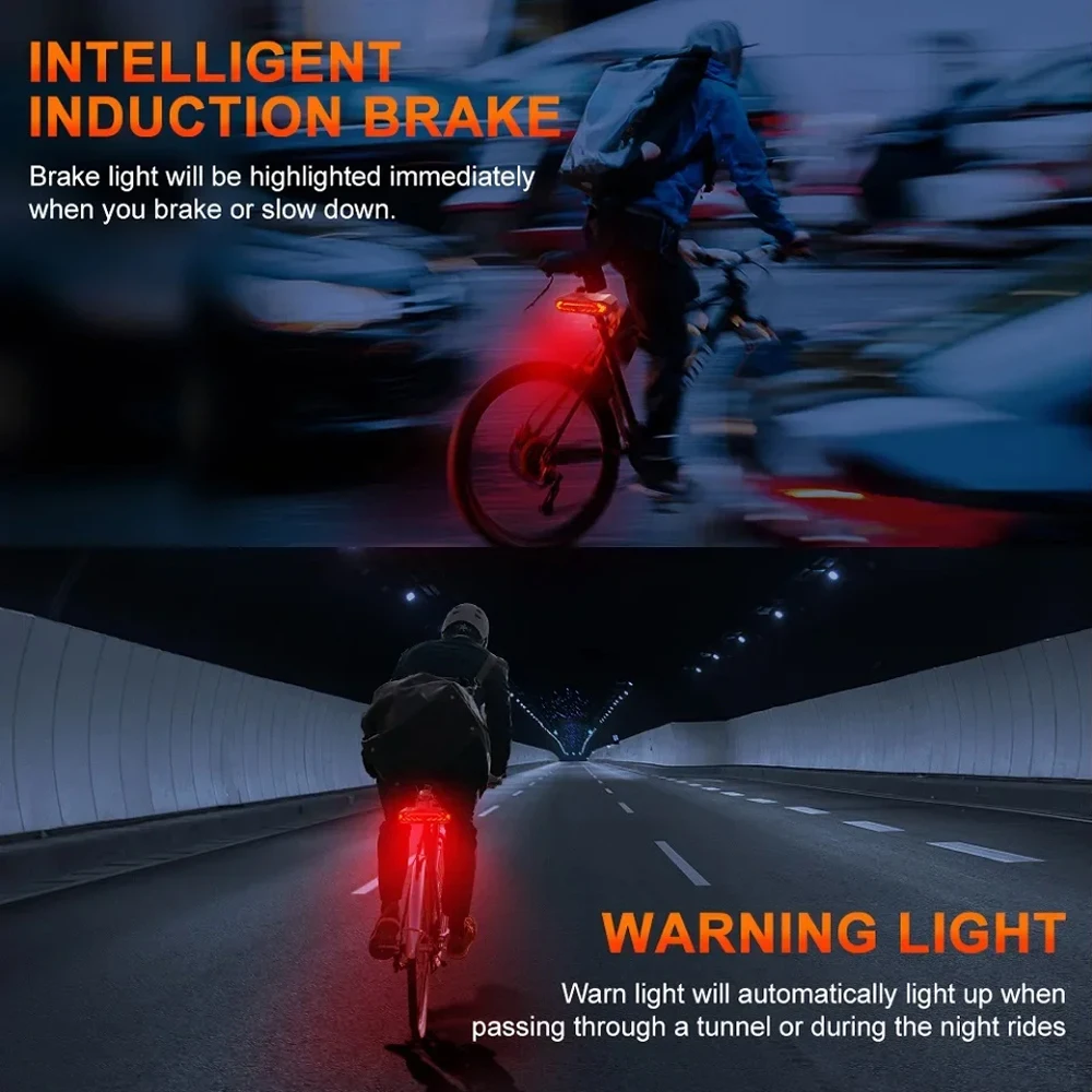 Hollarm Bike Taillight Alarm with Turn Signals Smart Brake Light Anti-theft Waterproof Bicycle Alarm Remote USB Rechargeable - AliExpress - Image 6