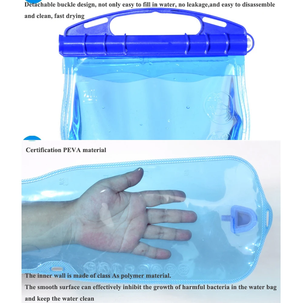 2L Water Reservoir Water Bladder Hydration Pack Vest Water Storage Bag BPA Free Running Cycling Hydration Vest Backpack waterbag - AliExpress - Image 3