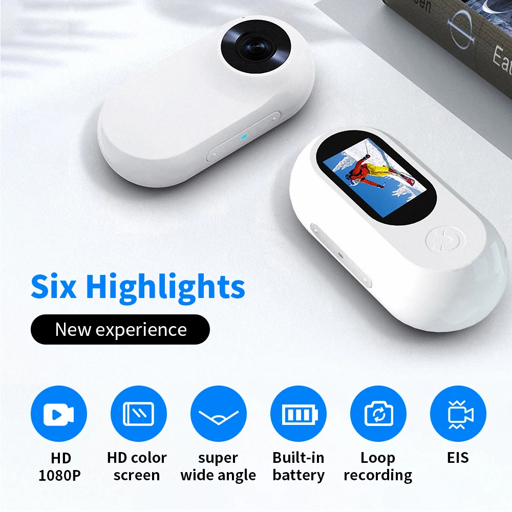 Action Anti Shaking Mini Camera 1080P Full HD Head Mounted Magnetic Attraction Motion Camera DV Sport Video Recorder Helmet Bike - AliExpress - Image 4
