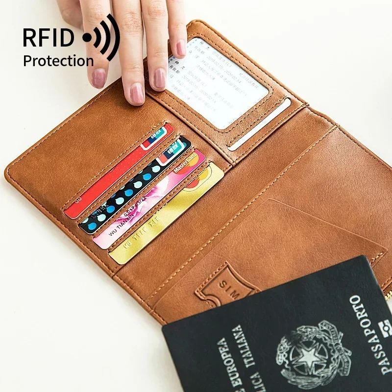 RFID ANTI Blocking Thin Passport Holder Cover Case Travel Wallet for Men Women Multi-Function ID Bank Card Holder Accessories - AliExpress 1524 - Image 6