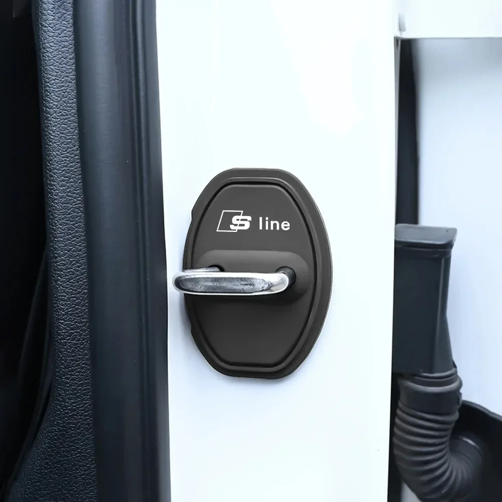 2/4Pcs Silicone Car Door Lock Buckle Car Door Latch Mute Damping Cushion For Audi Sline A1 A3 A4 A5 A8 Q3 Q5 Q7 S3 S4 S5 S6 S7 S - AliExpress - Image 6