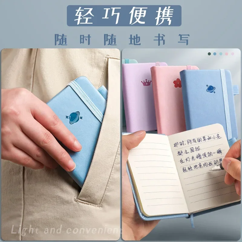 Mini A7 Pocket Notebook Handmade Leather 100Sheets Notepad Portable Travel Diary Planner Schedule Kawaii School Office Supplies - AliExpress - Image 2