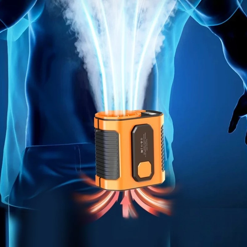 Waist-hanging fan rechargeable portable fan powerful wind outdoor construction site cooling artifact clip-on USB mini fan - AliExpress - Image 6