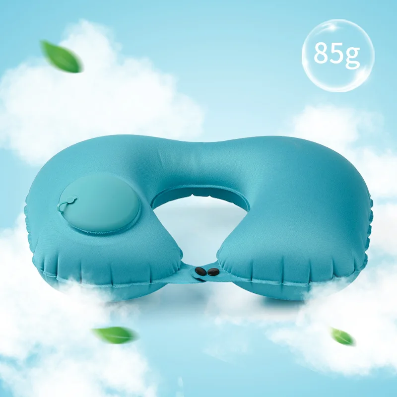 U-Shape Travel Pillow New Pres Inflateble Pillow Neck Portable Folding Outdoor Traveling Car Airplane Inflate Ring Neck Pillows - AliExpress - Image 6