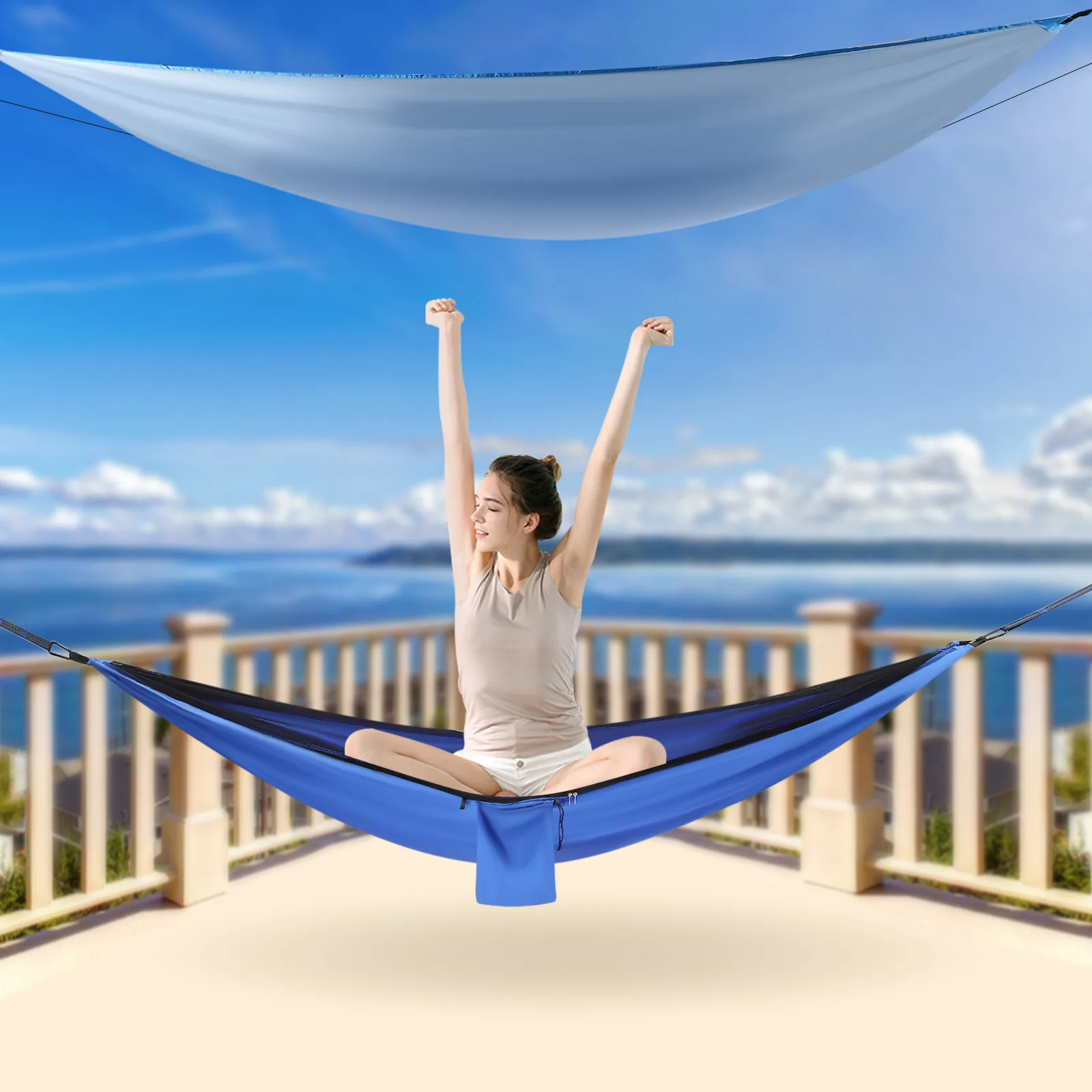 Hammocks with Mosquito Net Tent and Rain Fly Tarp Camping Hammock for Backpacking and Travel Modern - AliExpress - Image 5