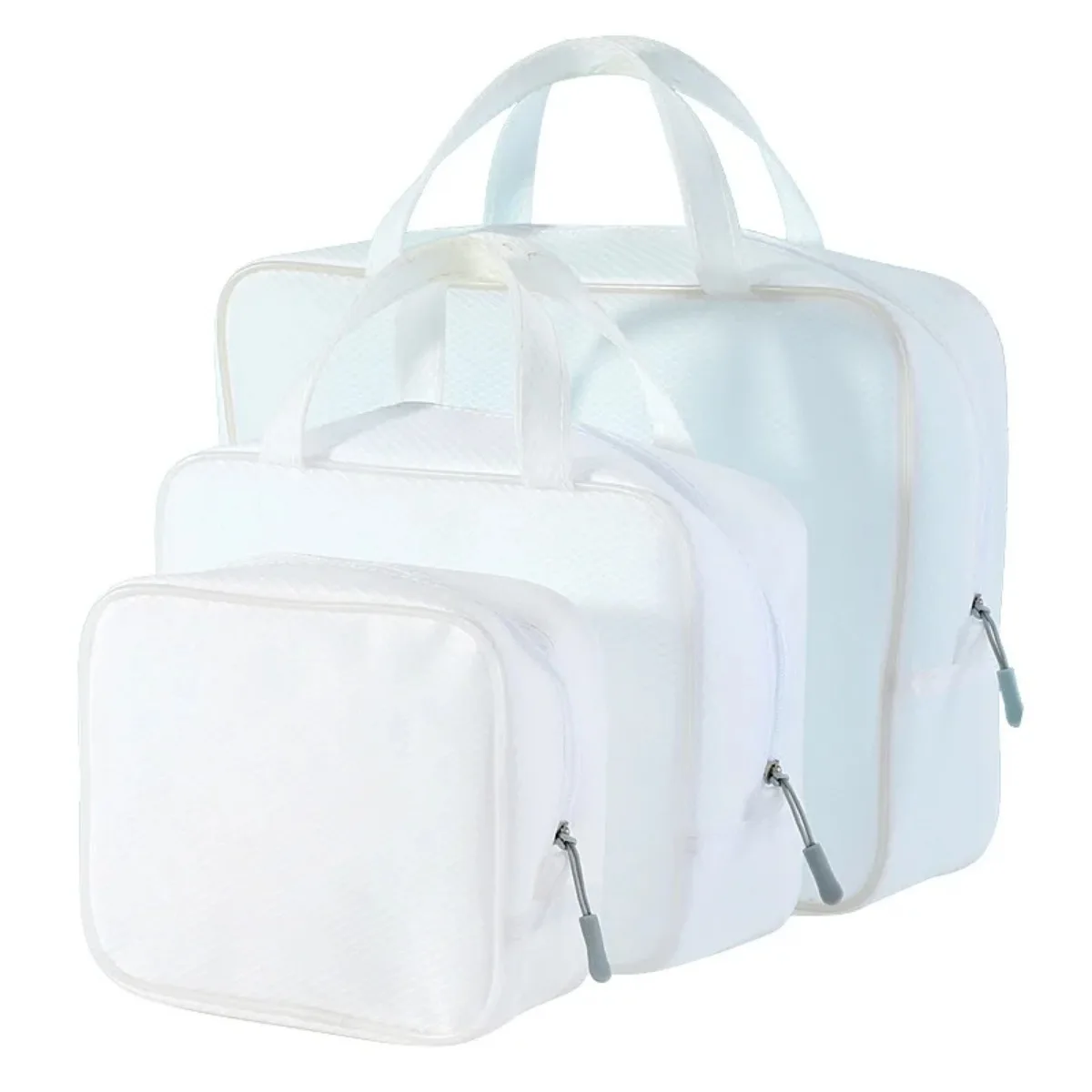 Women Waterproof Mesh Cosmetic Storage Bag Set Travel Makeup Wash Organizer Lipstick Perfume Face Cream Transparent Toiletry Bag - AliExpress - Image 6