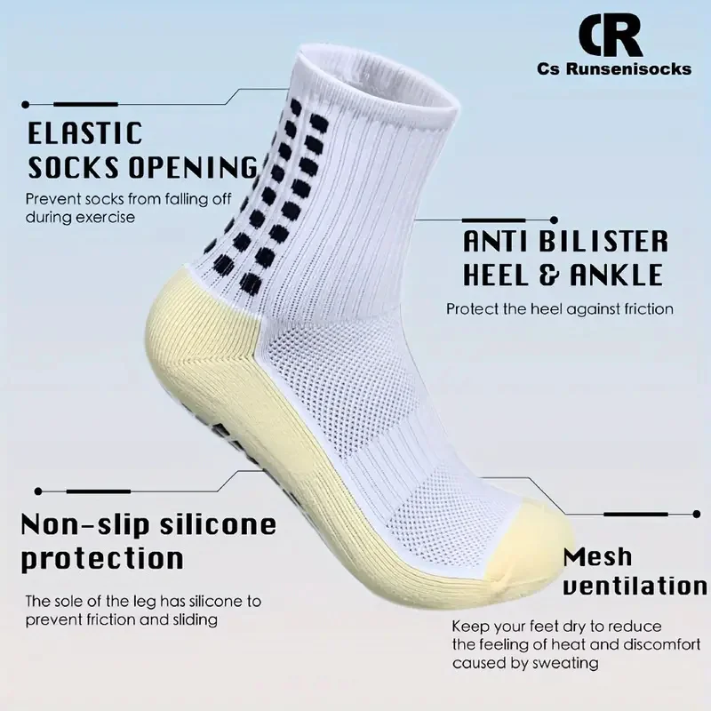 5/6 Pairs Men's Athletic Crew Socks Performance Thick Cushion Running Compression Socks - AliExpress - Image 2