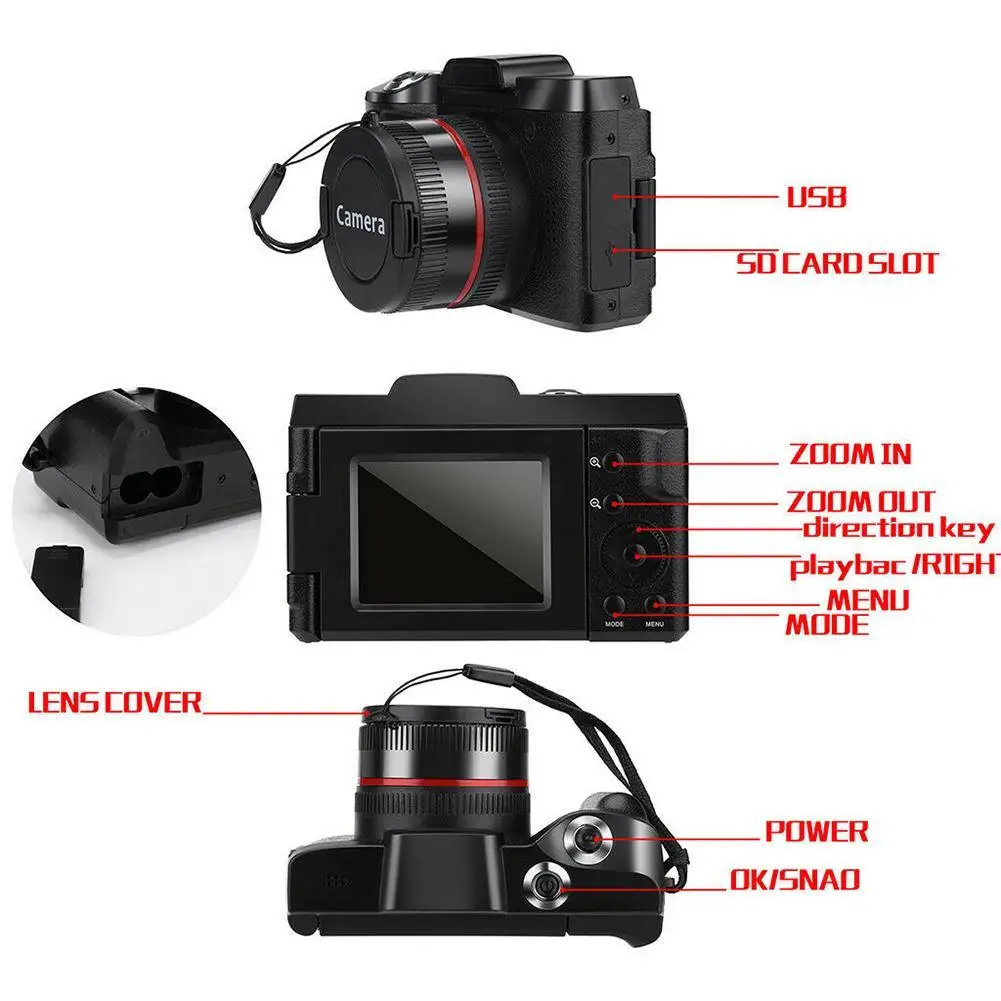 Professional Camera 2.4-inch Screen 1080p 16X Digital Full Hd Zoom Camera - AliExpress - Image 3