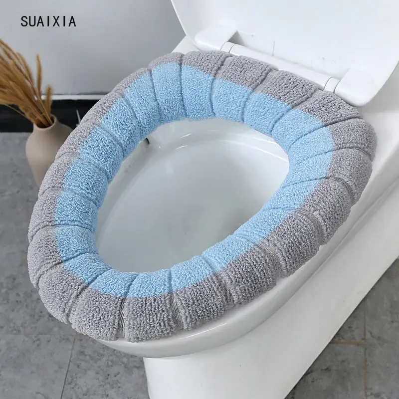 Thicken Toilet Seat Cover Mat Winter Warm Soft Washable Closestool Mat Seat Case Toilet Lid Pad Bidet Cover Bathroom Accessories - AliExpress - Image 3