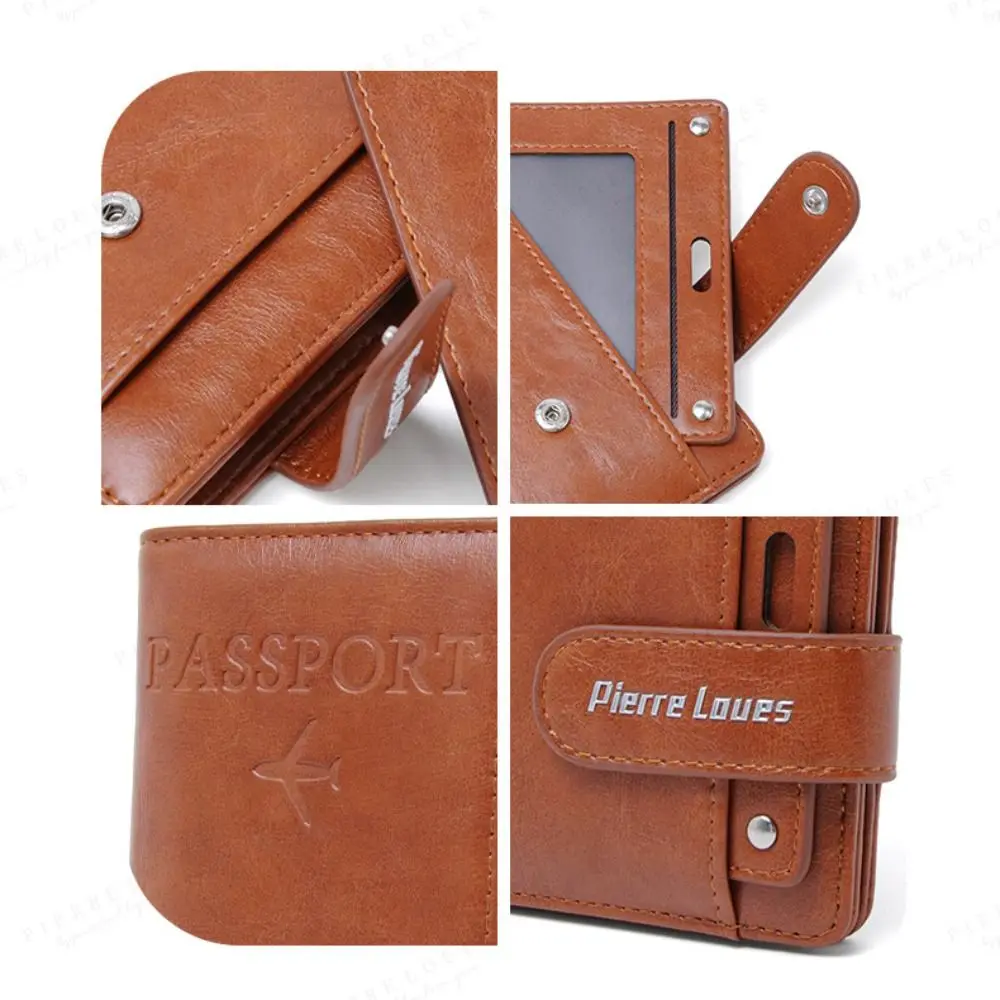 RFID Blocking Passport Wallet PU Anti-theft Travel Passport Protective Case Solid Color Travel Accessories Credit Card Holder - AliExpress - Image 4