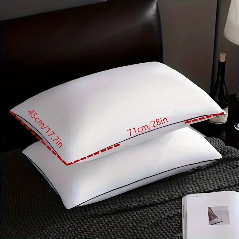 Bed Pillows Set of 2, Cooling and Supportive Full Pillow 2 Pack for Side and Back Sleepers,Hotel Collection Sleeping Pillows - AliExpress - Image 5