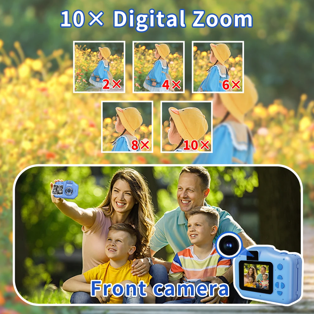 New Children Instant Print Camera 10x Digital Zoom Kids Digital Photo Camera Girl's Child Camera Video Boy's Birthday Gift - AliExpress - Image 5