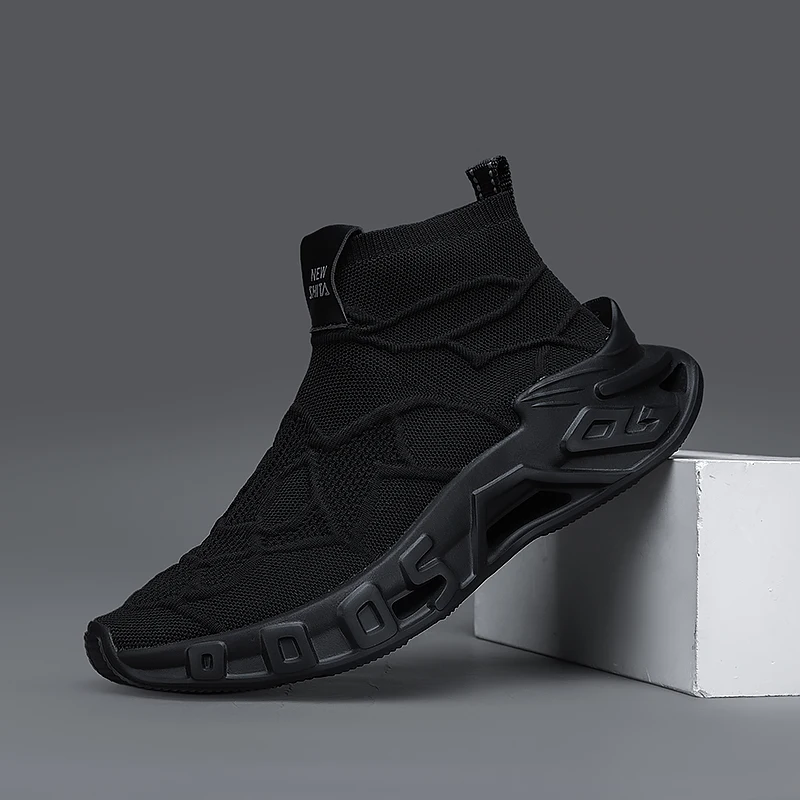 YRZL Men's Running Shoes Outdoor Breathable Mesh Lightweight Comfortable Non Slip Walking Shoes for Men High Top Athletic Shoes - AliExpress - Image 5