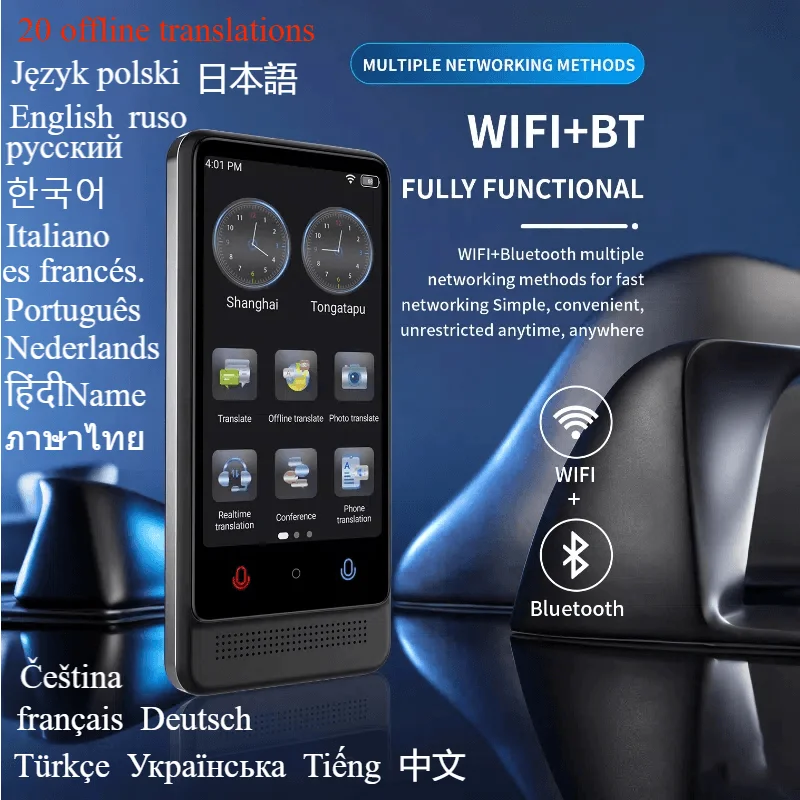 M12 AI intelligent voice translator offline Polish Ukrainian Turkish Czech Russian translator online 137 language translators - AliExpress - Image 2