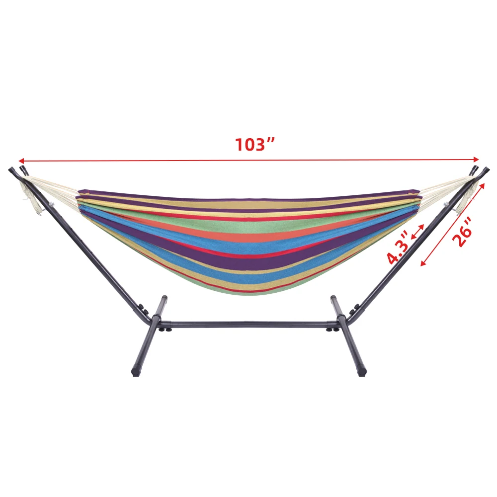 Hammock Set (Hammock Frame Small Color Hammock) Natural Rope Outdoor Furniture - AliExpress - Image 2