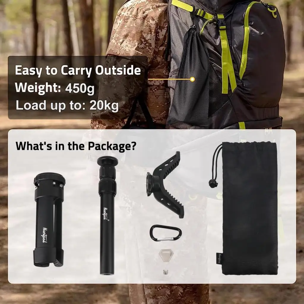 Portable Shooting Tripod Lightweight Aluminum Height Adjustment Shooting Stick with V Yoke Holder Hunting Outdoor Tripod Bench - AliExpress 18 - Image 5