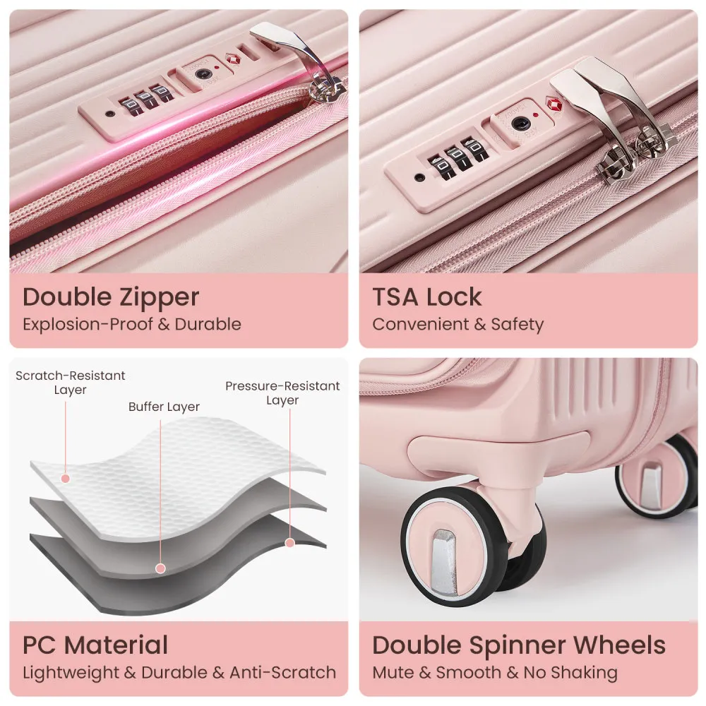 Luggage Sets 3 Piece Expandable Carry on Luggage with TSA Lock Airline Approved 100% PC Hard Shell and Lightweight Suitcase - AliExpress - Image 6