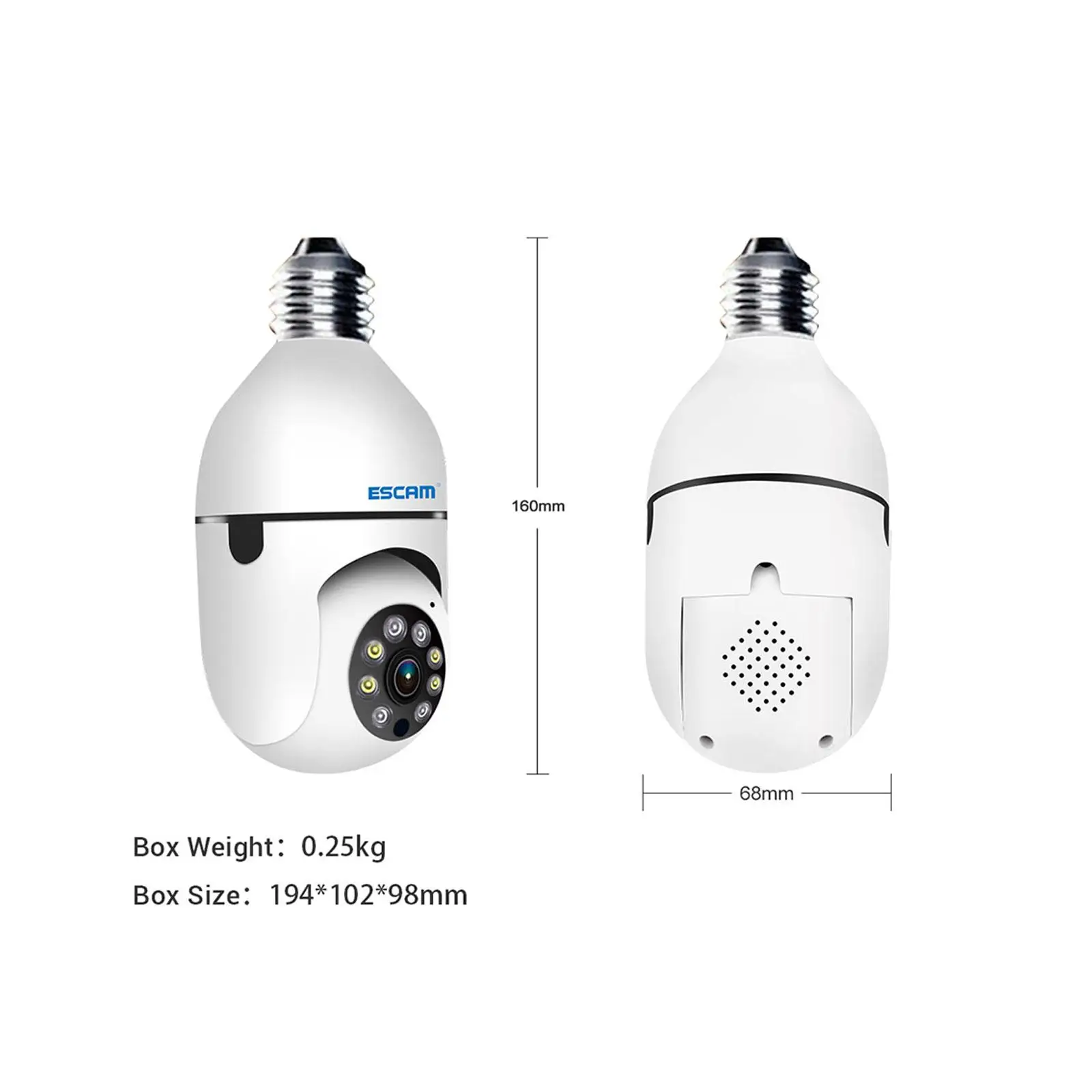 Bulb Home Security Camera 360° Audible Alarm Easy Installation 2 Way Audio - AliExpress - Image 6