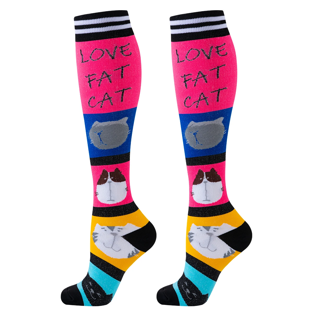 5 Pairs Cat Compression Socks Nurse Compression Socks Sport Knee High compression stocking - AliExpress - Image 6